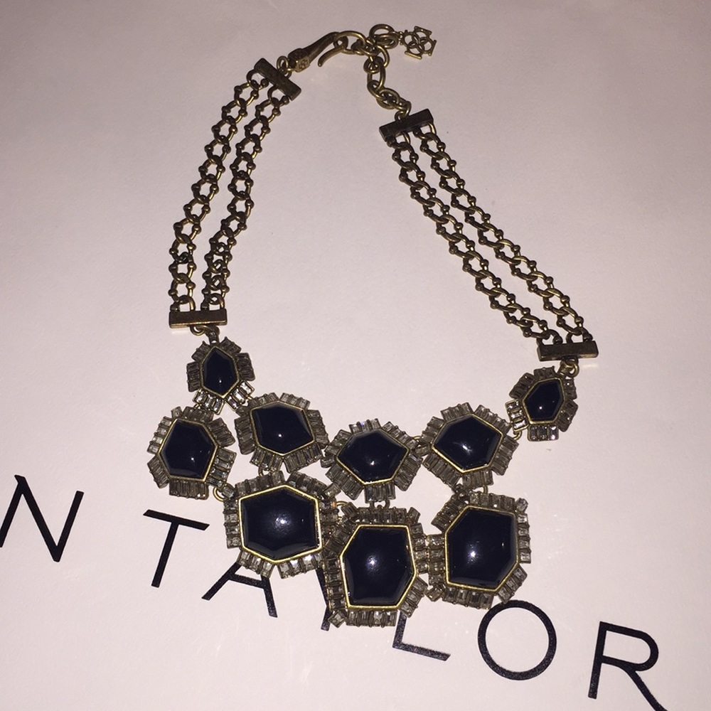 Ann Taylor, Navy blue stones statement necklace